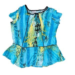 Worthington bold animal print top